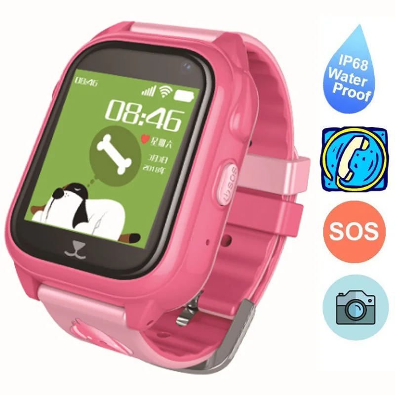 أطفال ساعة ذكية GPS المواقع IP67 للماء SOS طويلة الاستعداد الهاتف ووتش مع كاميرا LCC77