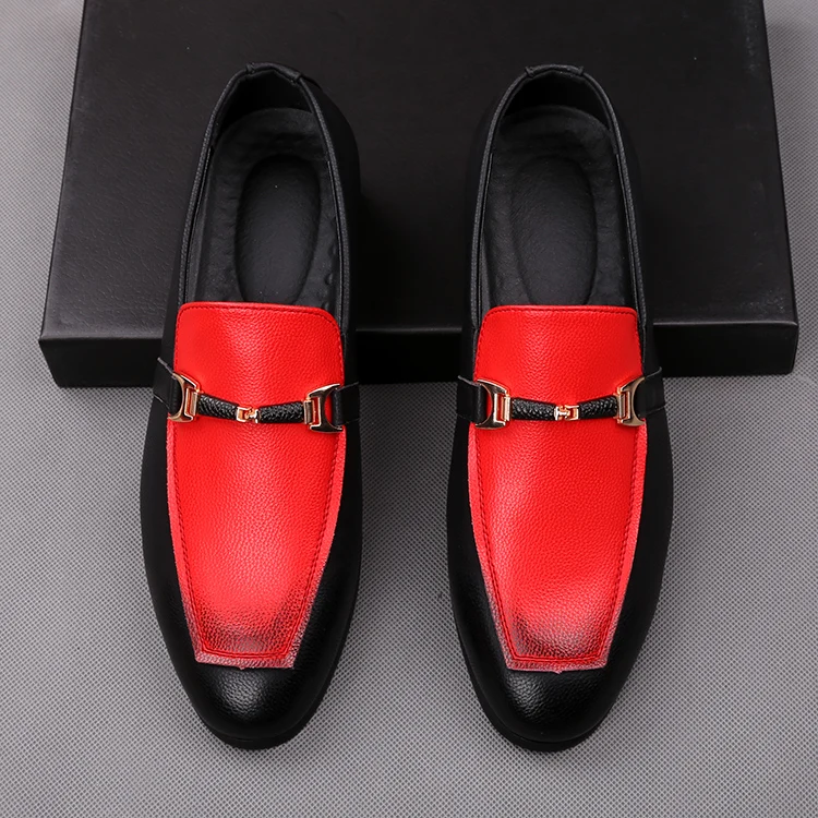 2019 New men England casual Leather Oxfords shoes lazy Tassel British Vintage Flats loafers Black Red boat shoes 2019 New men England casual Leather Oxfords shoes lazy Tassel British Vintage Flats loafers Black Red boat shoes