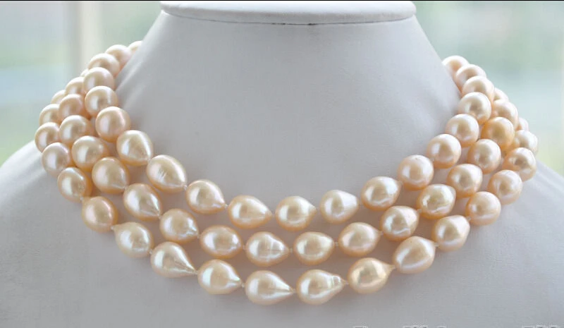 

Free shipping >>>>>z6152 16x14 rice pink freshwater pearl necklace 48inch