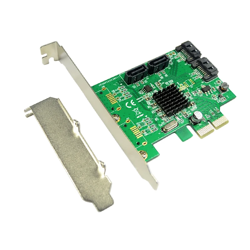  4 Ports SATA 30 6 Gbps SSD PCI-e Controller Karte PCIexpress 2x zu SATA III Port Multiplier Adapter