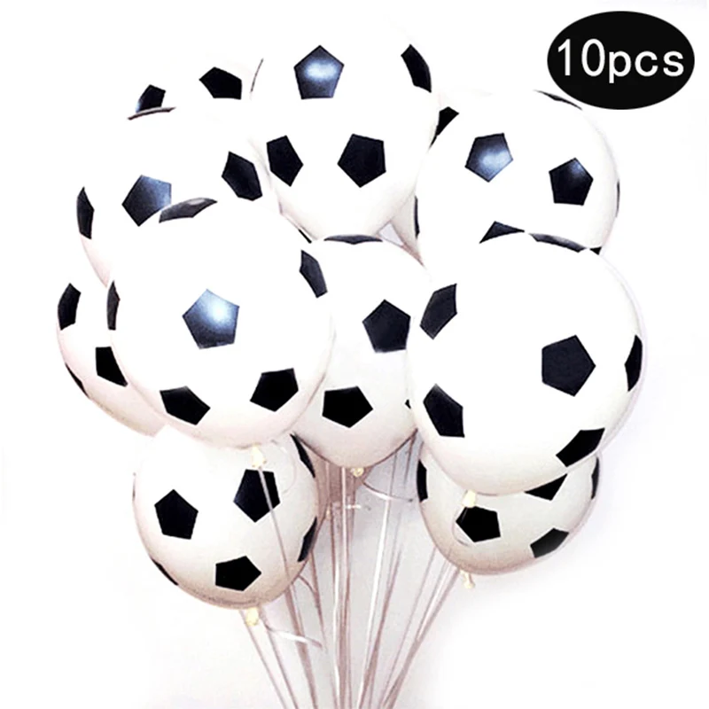 1 комплект футбольные вечерние воздушные шары из фольги, Барселона футбольная для футбола, из Джерси, украшение для мальчика на день рождения, детский надувной шар, товары для игрушек - Цвет: 10PCS FTB latex