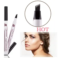 Microblading карандаш для бровей, водостойкий, вилка, кончик бровей, татуировка, ручка, 4 головки, тонкий эскиз, жидкий карандаш для увеличения бровей, краситель, оттеночная ручка