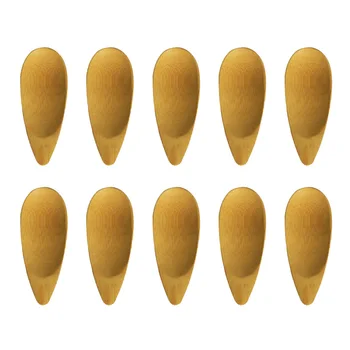 

10pcs Bamboo Carbonized Teaspoon Small Stirring Spoon Coffee Jam Scoop Tea Spoon Scoop for Home Office