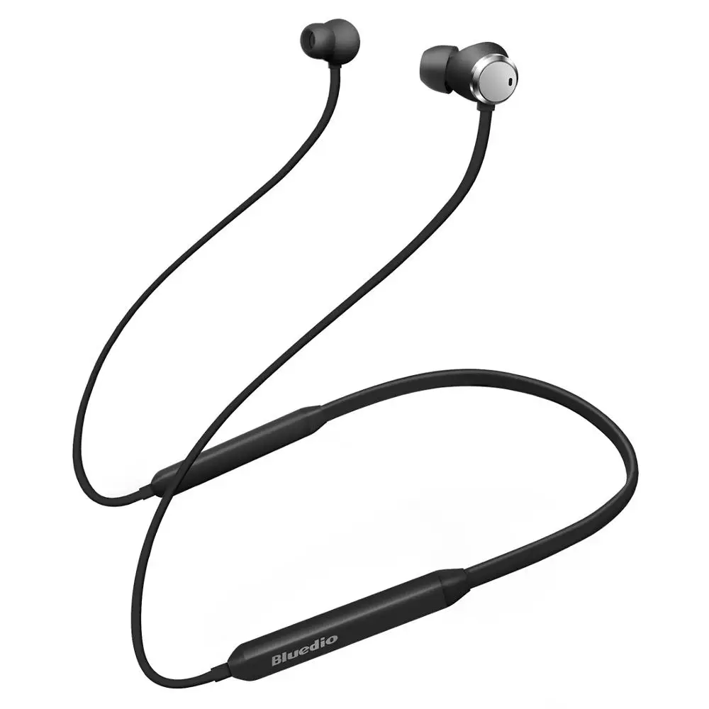 Беспроводные Bluetooth наушники Bluedio TN с шумоподавлением, гарнитура с шейным ремешком, спортивные наушники, наушники-вкладыши, HiFi бас, для сотового телефона - Цвет: Черный