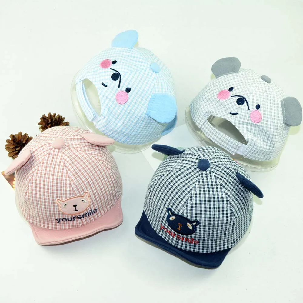 2019 spring autumn cartoon bear ears baby boy girl baseball cap
