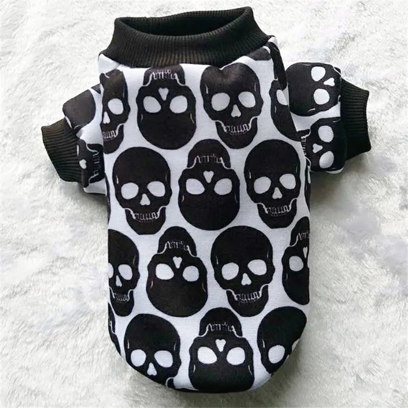Skull Dog Clothes Autumn Winter Dog Clothes for Small Dog Pet Coat Jacket Outfit shih tzu Yorkies  Puppy Chihuahua Quilted Dog Clothing  3