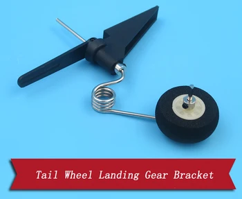 

1Set Fixed Wing 60-120 Level Aircraft Tail Wheel Landing Gear Bracket Assembly Shock Absorption Spare Parts for RC Airplane