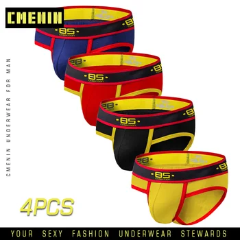 

4PCS New Brand Mens Briefs Men Underwear Sexy Slip Shorts Cueca Masculina Gay Man underpants Male panties Breathable BS171