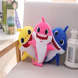 Милые куклы мультфильм детские акулы игрушки с музыкой для 2019 детские дети подруга подарок мягкие плюшевые куклы Животные игрушки