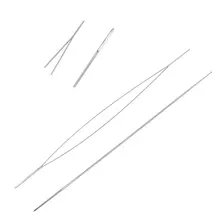 25 шт. Серебряный тон Бисер Вышивка Крестом Иглы threading шнура Ювелирные инструменты и оборудование 5.7 см(2/"