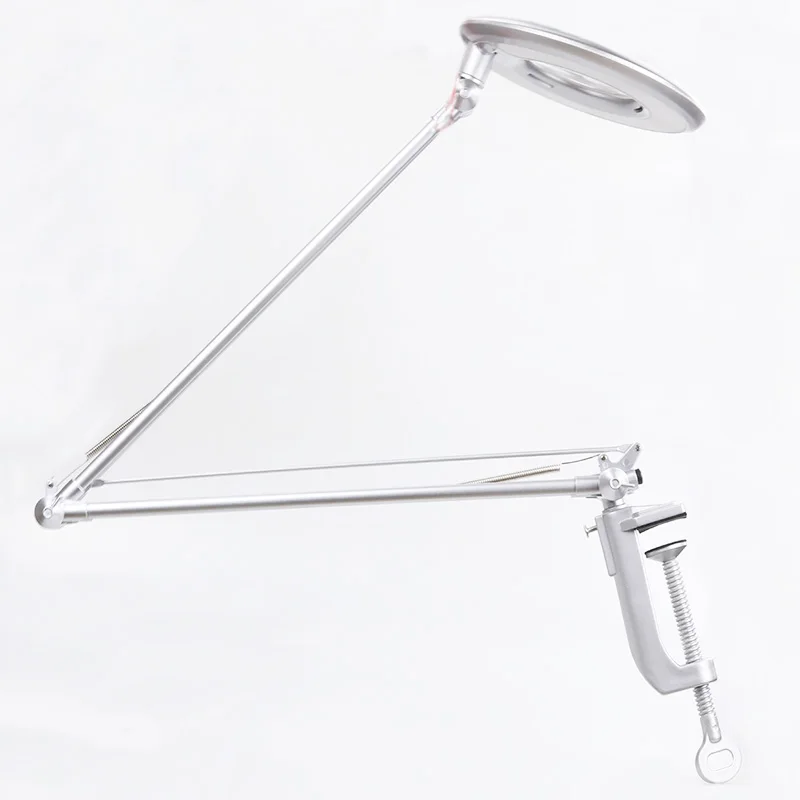 LED 8X Magnifier Lamp Swivel Arm Clip-on Table desk Light  repair cosmetology Clamp Beauty Skincare Manicure Glass Lens Tattoo