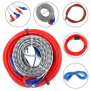 

1 Set Car Audio Wire Wiring Line Kit Car Speaker Woofer Cables Car Power Amplifier Audio Line Power Line for Car Modification
