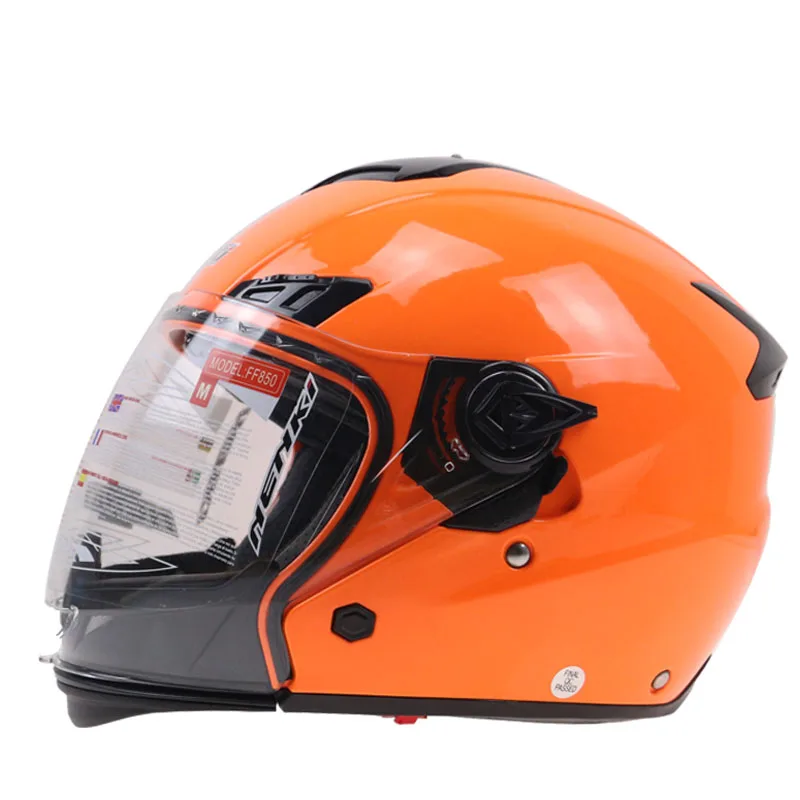 Dual windshield Motorcycle Helmet Full face helmet switch open face