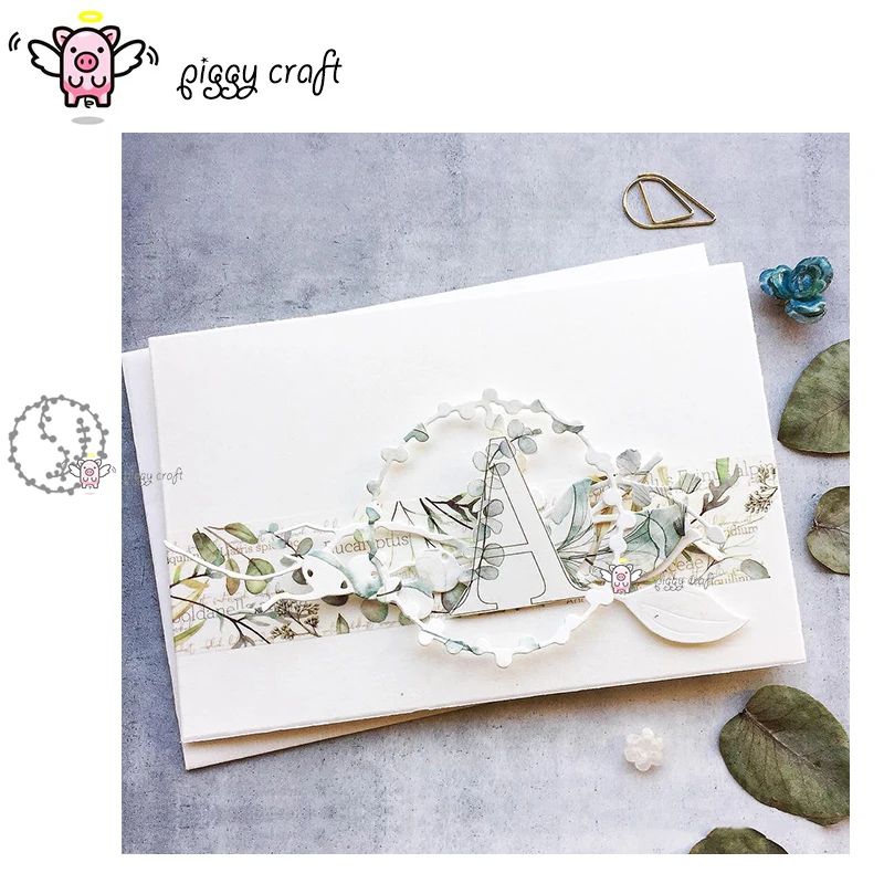 

Piggy Craft metal cutting dies cut die mold 2Pcs Circle fruit ring Scrapbook paper craft knife mould blade punch stencils dies
