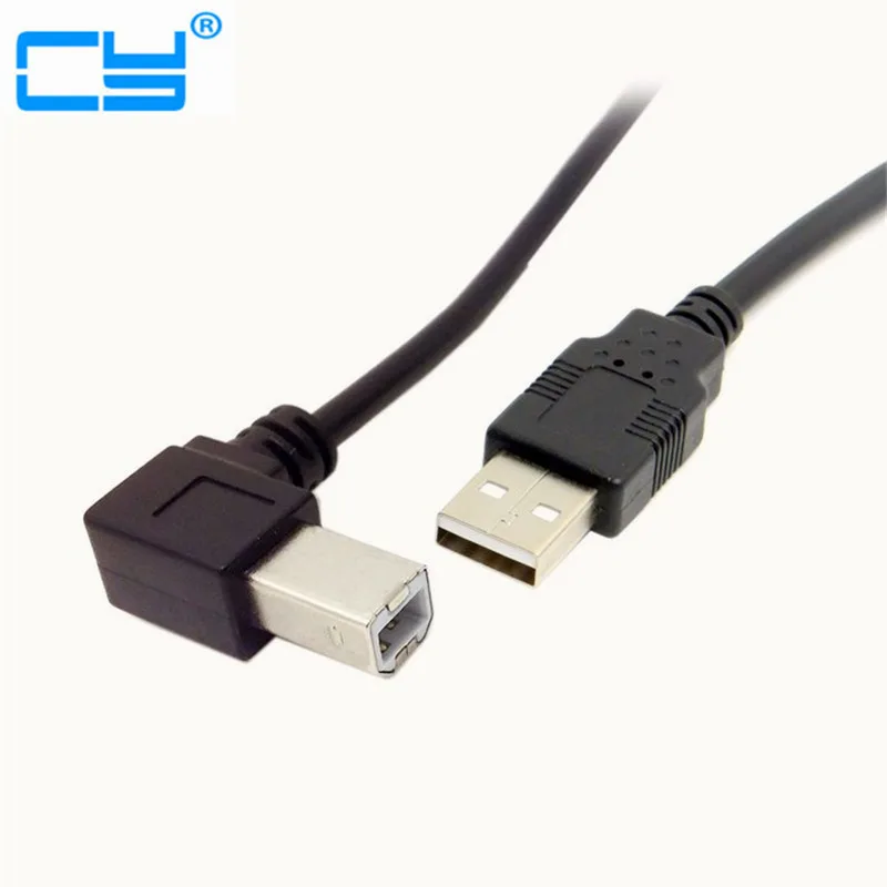 Кабель USB 2 0 A Male B левый Угловой кабель 90 градусов для принтера сканера жесткого