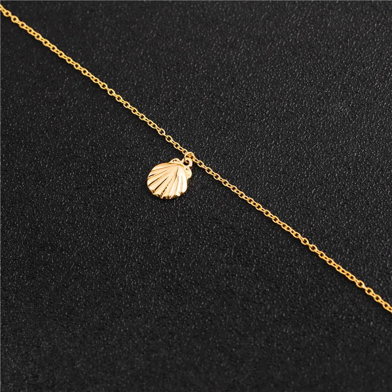 Geometric Sector Seashell Bracelet Nautical Ariel Ocean Beach Cute Clam Sea Shell Conch Charm Chain Bracelets for Women Party