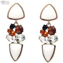 Новые модные серьги длинные Серьги Модные украшения Подвески-талисманы красочные стразами длинные капли воды Серьги для, женская обувь Обувь для девочек