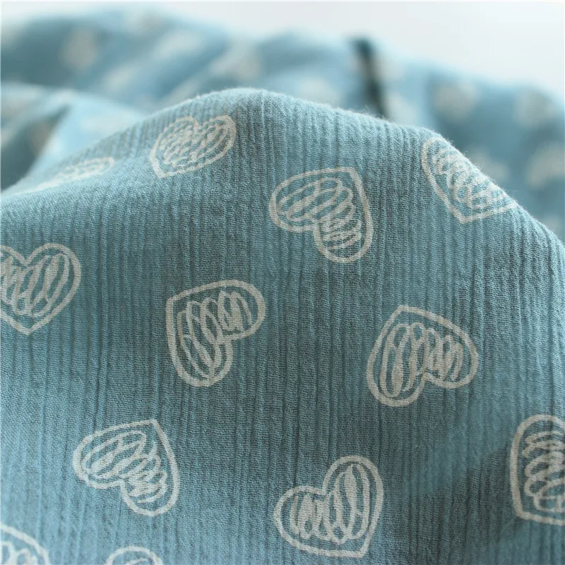 

Printed Cotton Crepe Fabric Texture Crepe Summer Clothing Anti-mosquito Fabric Shirt Skirt Garment Accessories