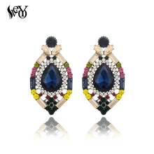 VEYO красочные стильные этнические серьги-гвоздики с кристаллами для женщин Brinco Новое поступление серьги Модные ювелирные изделия