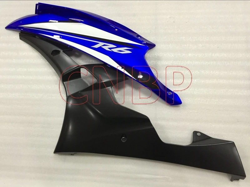 Abs обтекатель YZF600 R6 2006-2007 черно-голубые Обтекатели для YAMAHA YZFR6 2006 Пластиковые обтекатели YZF R6 2007 без краски