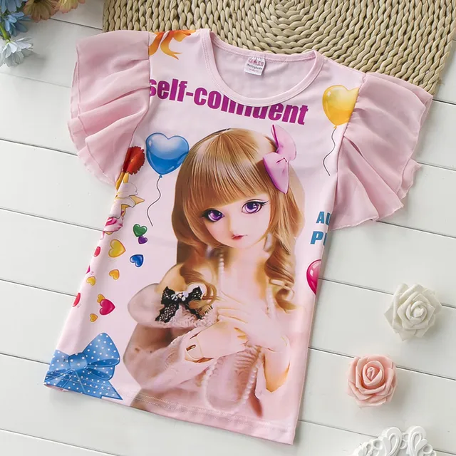 kids t shirt kids clothes summer t shirt princess printing cartoon princess printing