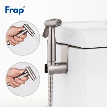 

Frap Two Function Toilet Hand Held Bidet Diaper Sprayer Shower Bidet Spray 304 Stainless Steel Bathroom Bidet Hand Y50004