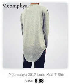 Moomphya/Fashion Уличная одежда футболка мужская EX T конец SWAG сбоку zip футболка Супердлинная футболка с длинными рукавами Wi T H кривой подол и молния