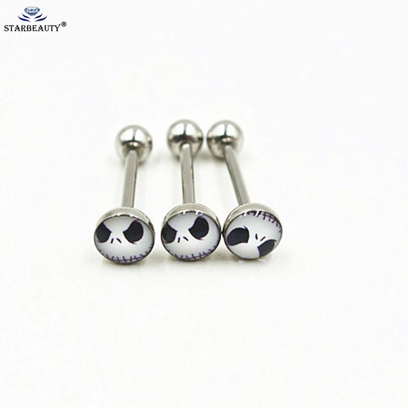 Tongue Pierced Nipple Ring Barbell Body Piercing Jewelry 1Pc