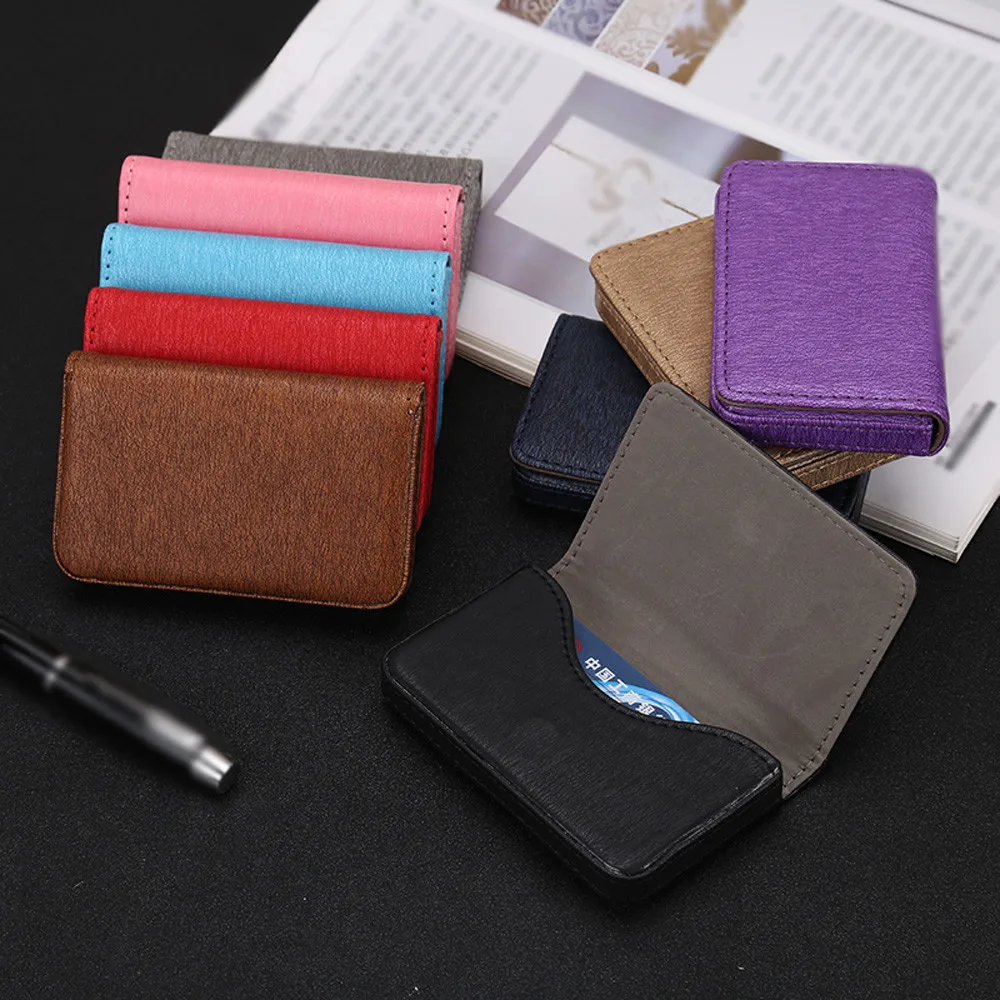 

Card Holder Women Men ID Credit Card Protector Wallet Package Box Business Bank Card Name Card Holder Box Case Tarjetero #