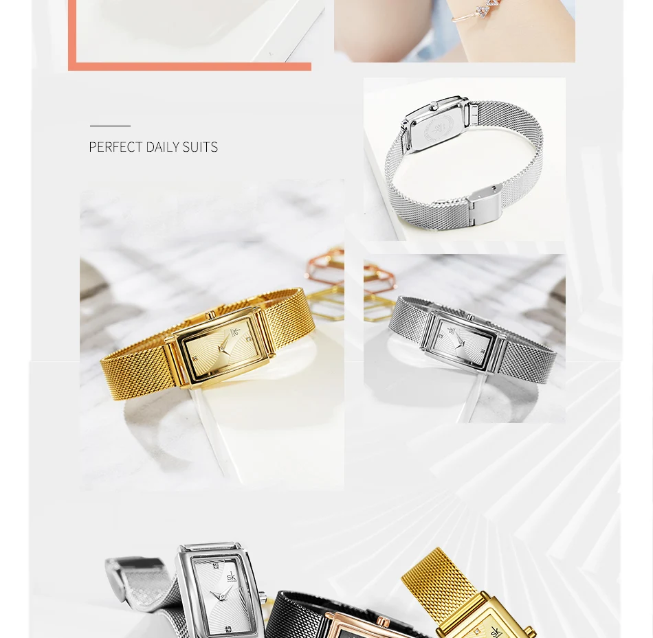 Shengke женские часы модные Geneva дизайнерские женские часы люксовый бренд прямоугольные кварцевые золотые наручные часы Роскошные подарки для женщин