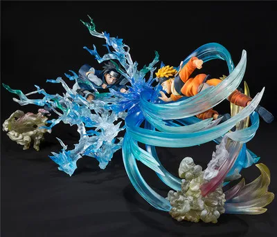Uzumaki vs Sasuke naruto anime japoneses figuras de acción y juguetes figuras PVC modelo colección ninos amante regalo