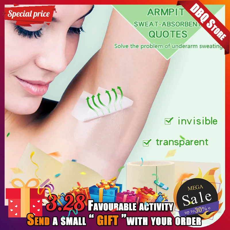 Follome Deodorant Underarm Antiperspirant Disposable Sweat Pad Armpit