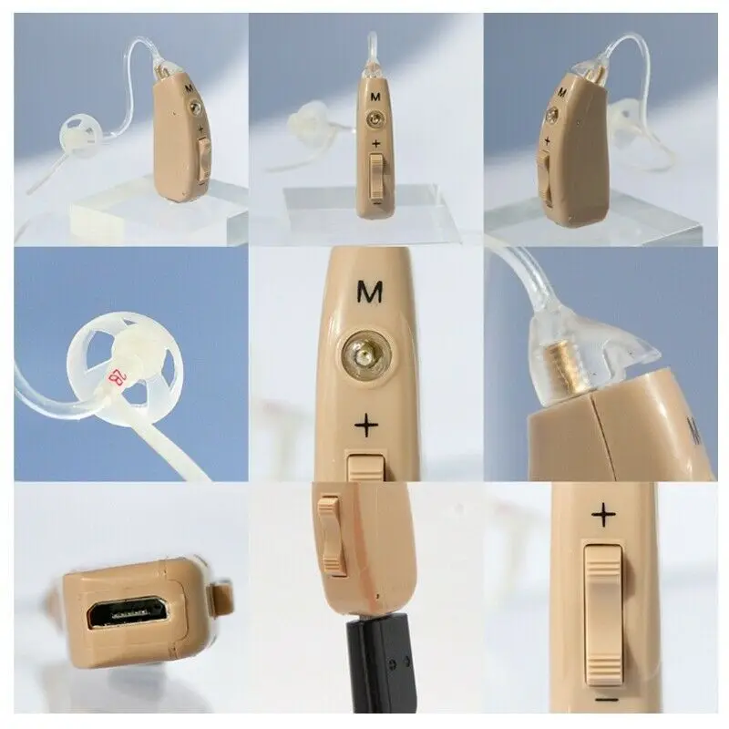 Günstige Wiederaufladbare Acousticon Hörgeräte BTE Einstellbar Sound Enhancer Verstärker Audiphone 1pc Für Die Ältere Deaf