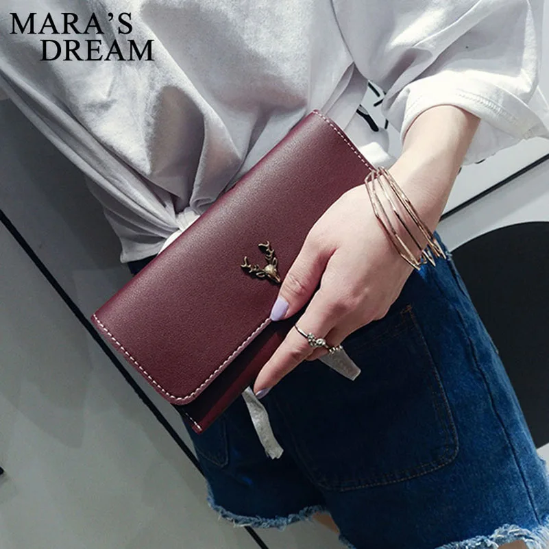Mara's Dream клатч кошельки женские кошельки из искусственной кожи Длинные Девушки Олень карты ID держатель Moneybag Сумка-конверт женский кошелек