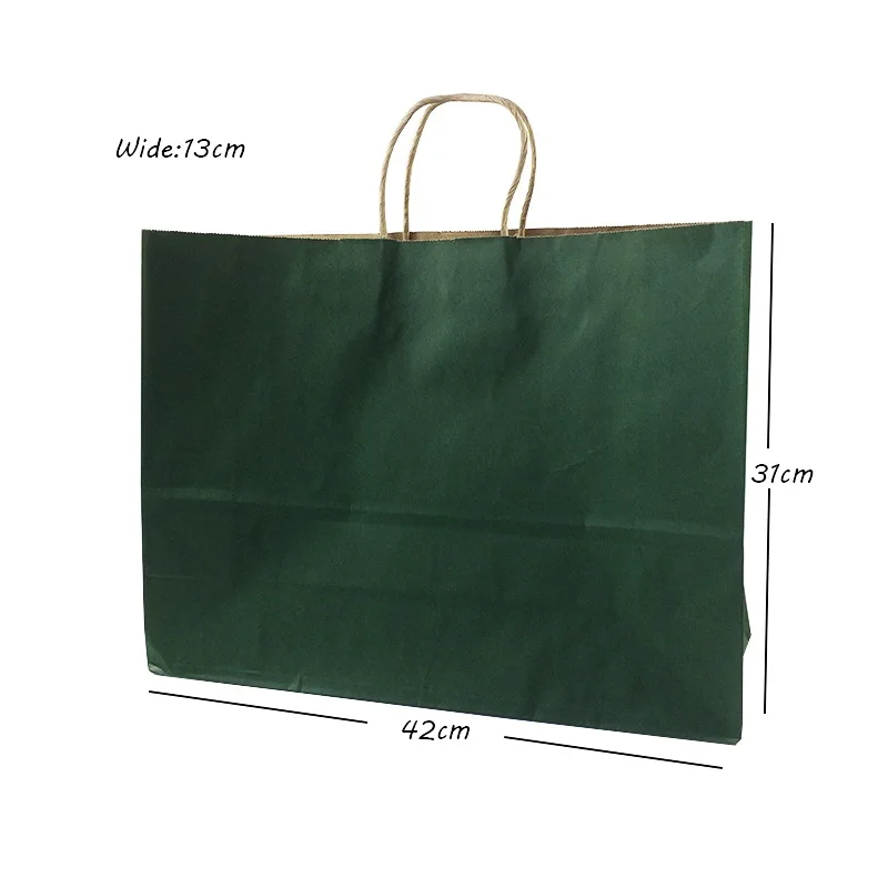 H42x31x13 10 шт./партия, подарочные сумки с ручками, многофункциональные бумажные сумки, многоразмерная перерабатываемая сумка для защиты окружающей среды, тканевая сумка для обуви - Цвет: H42x31x13