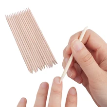 Деревянные палочки 100 шт./упак. инструменты для ногтевого дизайна кутикулы Nailart пушер для кутикулы инструмент для удаления Дотс