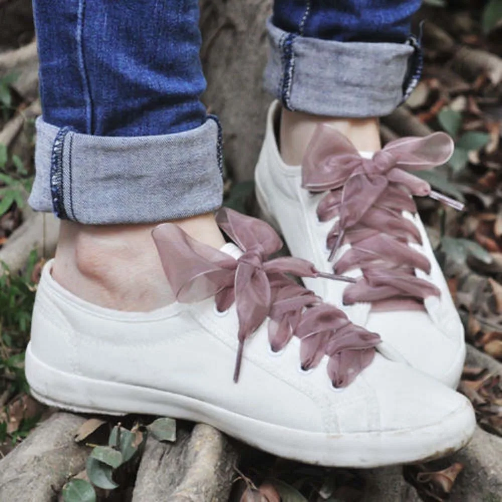 shoes with satin ribbon