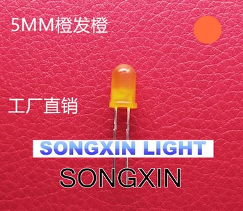 

1000pcs 5mm Diffused Orange (600-610nm) Color Round 2V 20mA DIP LED Diode Light Through Hole 5 mm Light-Emitting Diode LED Lamp