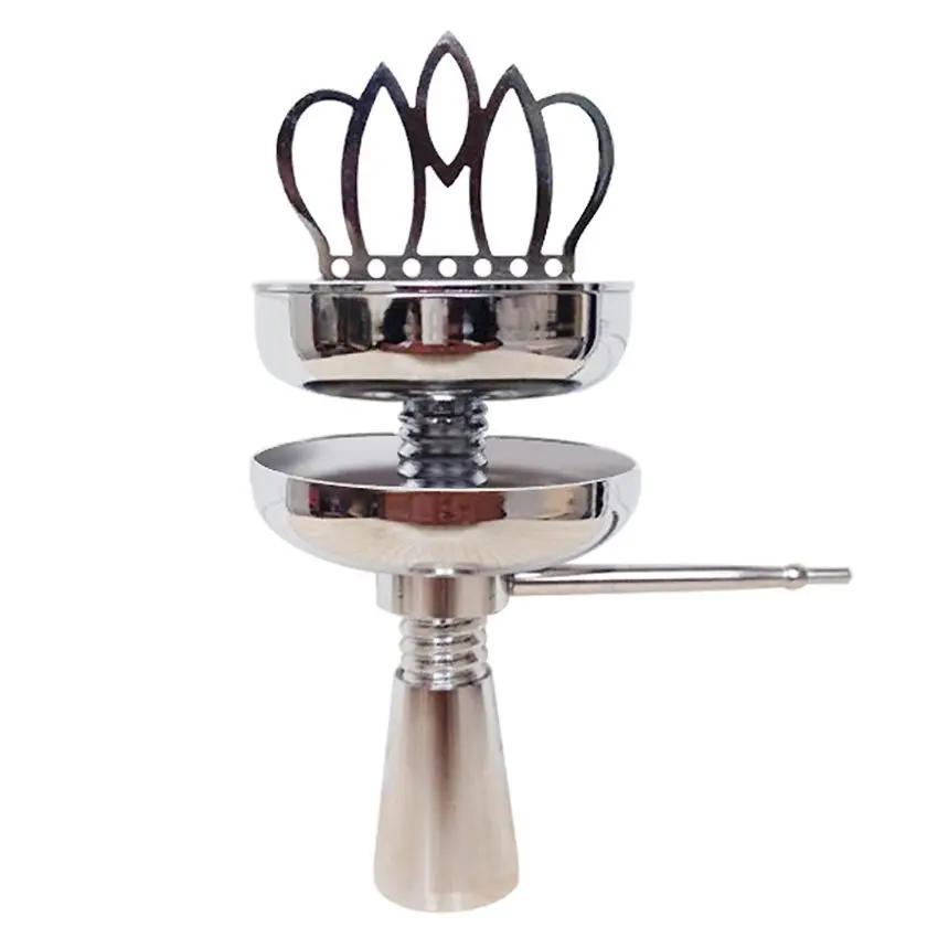 1pc Silver Hookah Crown Shisha Hookah Head Bowl Charcoal Holder