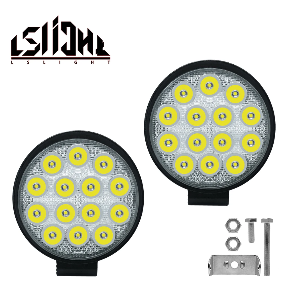 

LSlight LED Bar work light bar 4X4 Accessories Motorcycle Lamp Spot flood barra LED Car Foglight for atv uaz Off Road workligt