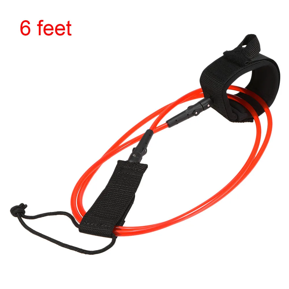 Привязь для серфинга доска для серфинга Legrope гладкая Сталь поворотный серфинг ножка SUP PU для серфинга с веслом поводок 6FT/7FT каяк принадлежности для серфинга - Цвет: Red  6FT