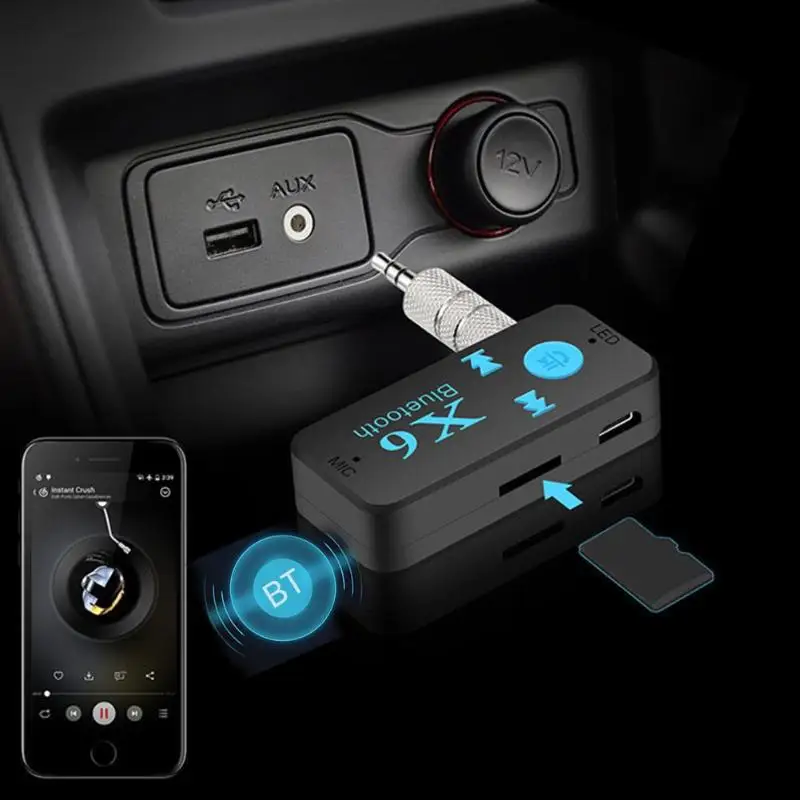 Bluetooth Car Kit Wireless Bluetooth Music Receiver 3.5mm Dongle Audio
