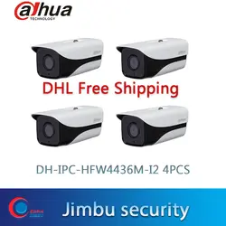 Dahua POE 4MP H.265 камера безопасности 4 шт. DH-IPC-HFW4436M-I2 Видеонаблюдение ИК Пуля ip-камера Поддержка Onvif