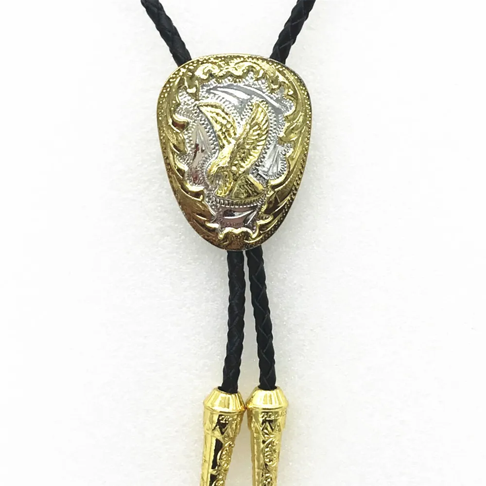 

Western eagle Bolo Tie Pendant Necklace Dance Rodeo Bola Bolo Tie Metal for Women Cowboy Leather Necktie Men's Necklace Jewelry