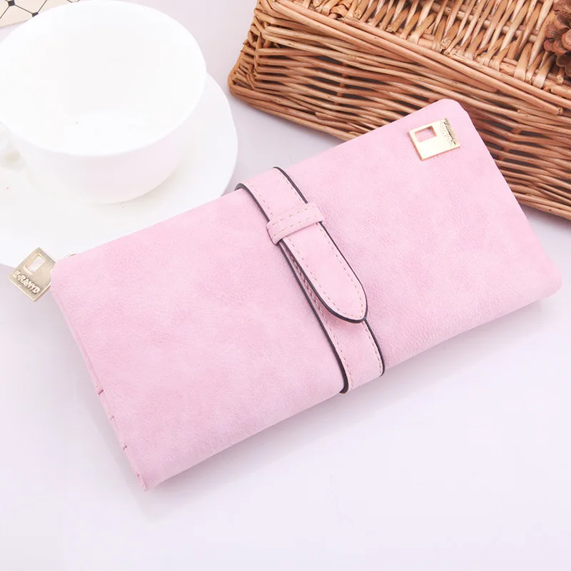  2016 New Fashion Hot Sale Designer Retro Scrub Leather Wallets Famous Brand Women Wallet Zipper Coin Purses Holders Two Fold 