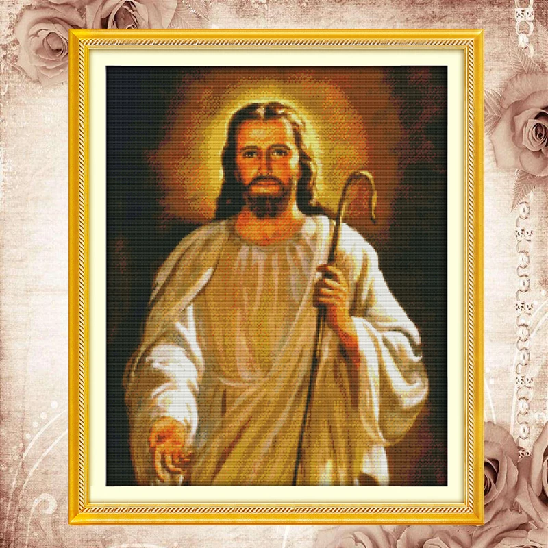 Joy Sunday Counted cross stitch kits Jesus 5 DMC 14CT 11CT cotton fabric livingroom dininghall deco painting factory wholesale | Дом и сад