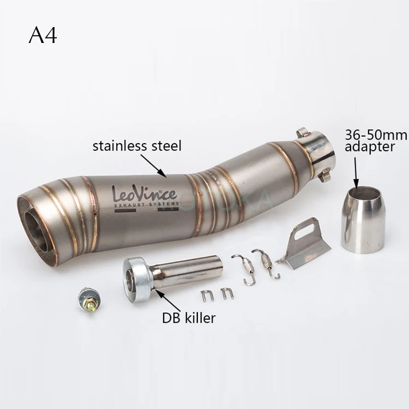 Silenciador Universal de Escape de motocicleta Ninja250 CB400 Akrapovic Racing Sistema completo láser Leovince HP GP tubo de Escape tubo S