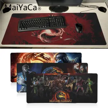 

MaiYaCa Mortal Kombat Logo gamer play mats Mousepad Anime Cartoon Print Large Size Game Mouse Pad for Dota2 CS Game Player