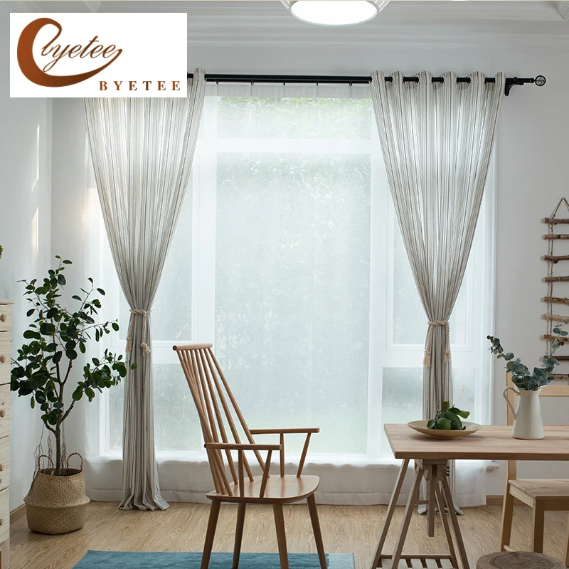 Buy {byetee} Kitchen Sheer Organza Curtains Fabrics