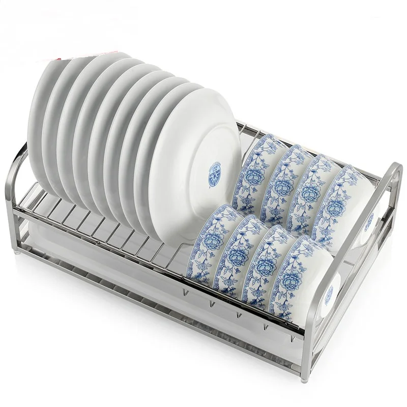  304 stainless steel kitchen single-layer bowl drain rack bowl dish wash cool bowl rack shelf Lu 419 - 32919300761
